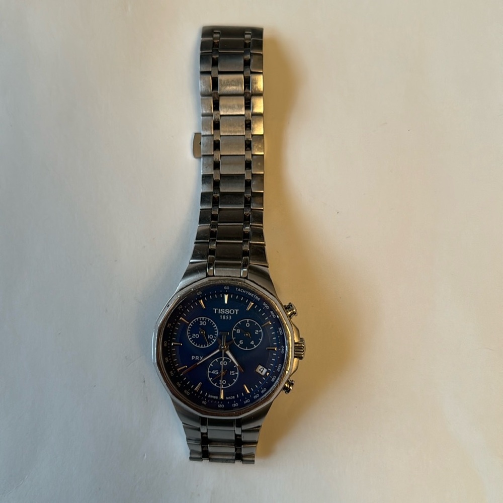 Tissot PRX Classic Chronograph Blue Dial Men's Watch (Model: T0774171104100)